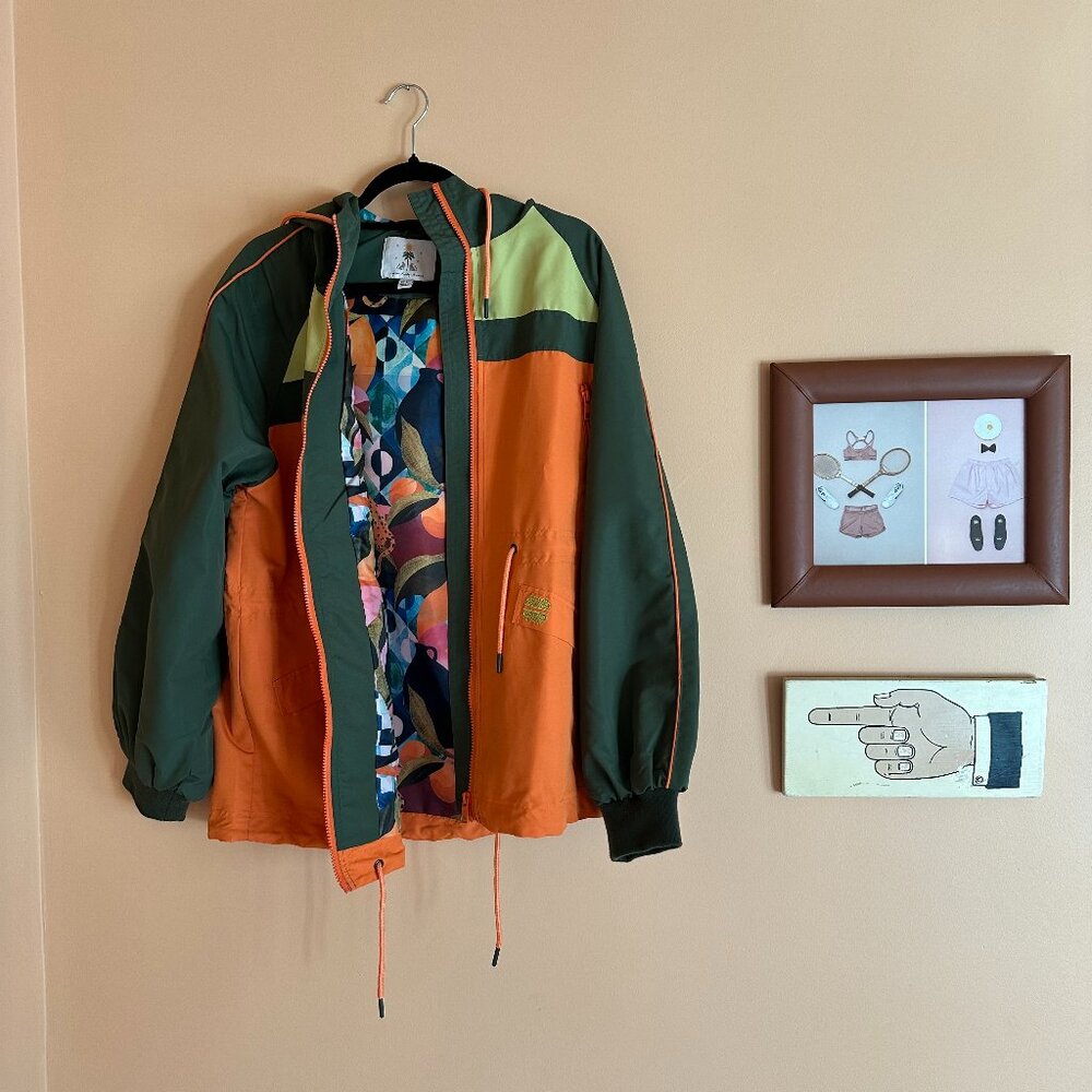 Never Fully Dressed Khaki & Orange Windbreaker | UK 12 / US 8 | NWOT
